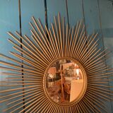 large format brass sun mirror