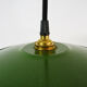 Suspension enamelled sheet plate old green plate, industrial. Year 50