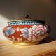 Plat chinois en émaux cloisonnés - seconde moitié du XX° siècle.