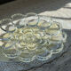 Crystal glass egg dish/tray by August Walther Glass