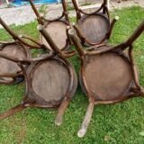 Lot de 5 anciennes chaises estampillées GLARIS