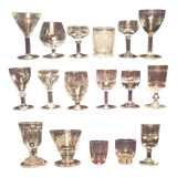Set of 17 mismatched shot glasses