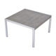 Mid-century modern steel and aluminium coffee table with graphic meander pattern