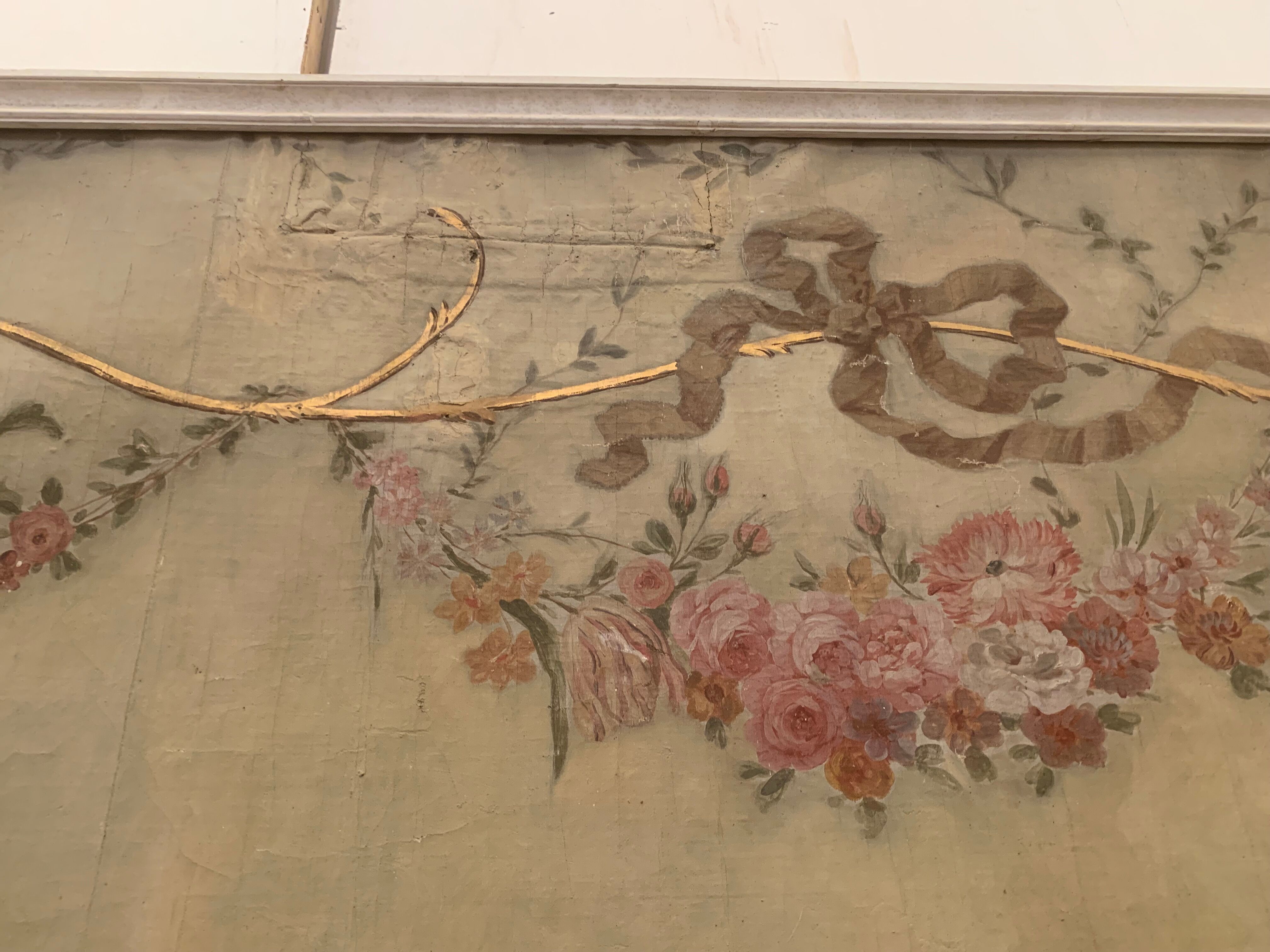 Painting on canvas has decoration of a scene in the Antique Decorative panel nineteenth century