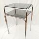 Console design 70 métal chromé verre fumé
