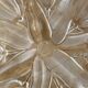 Glass presentation dish with floral pattern