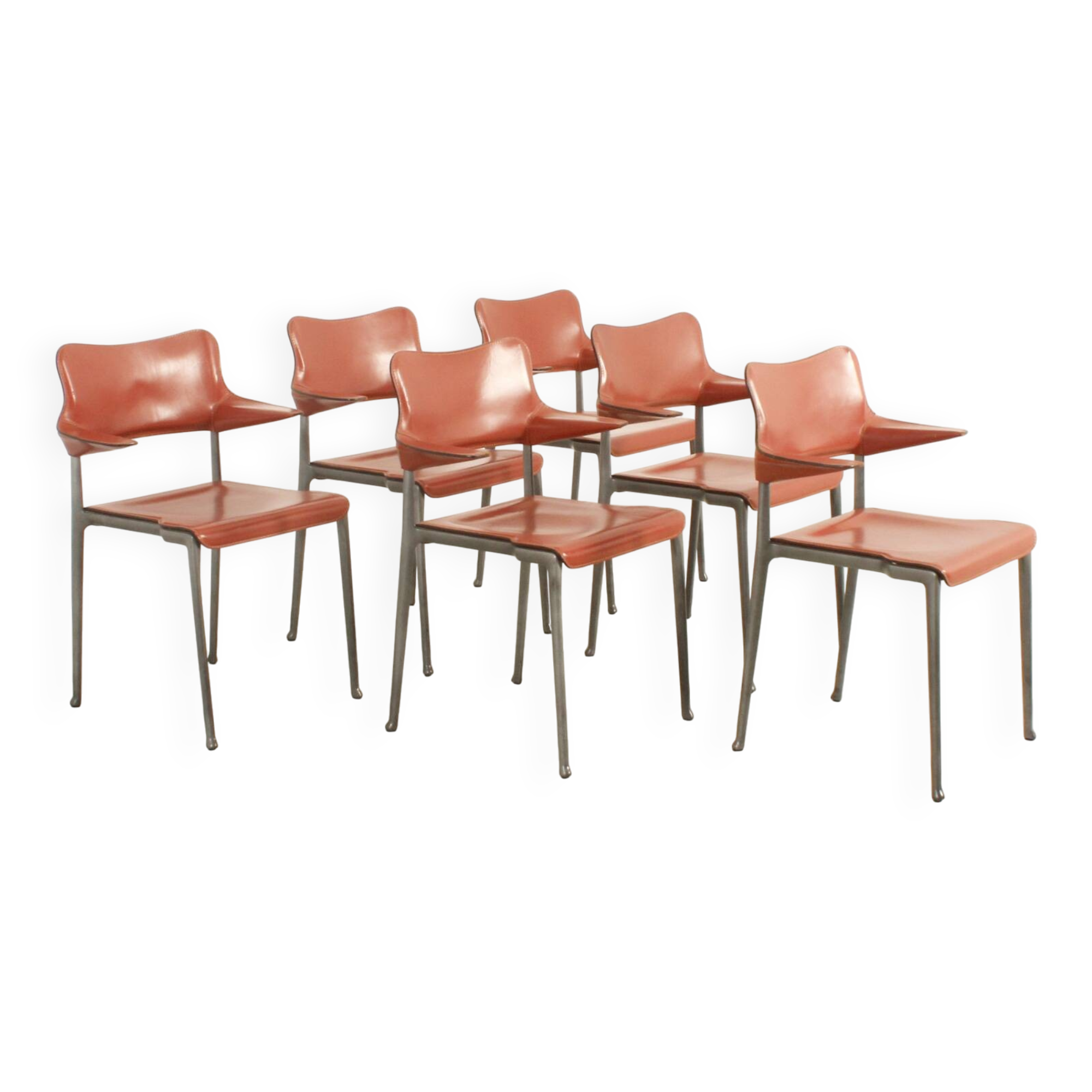 Set of six Kumo chairs by Toshiyuki Kita for Casas, Spain, 1989