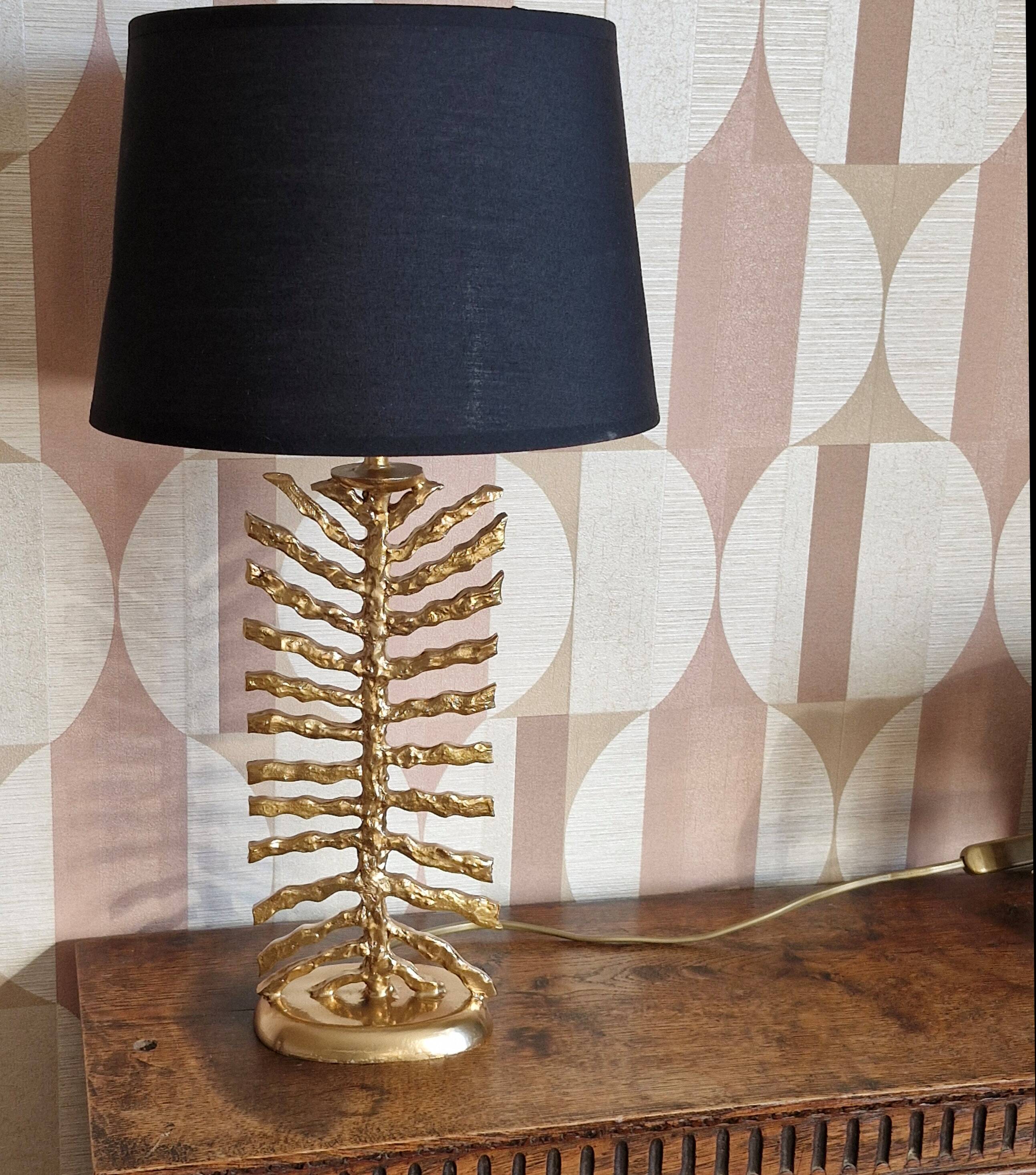 Gilded bronze lamp Stéphane Galerneau