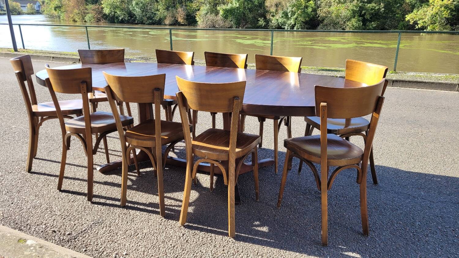 Série de 4 chaises de bistrot restaurant vintage- 1950s
