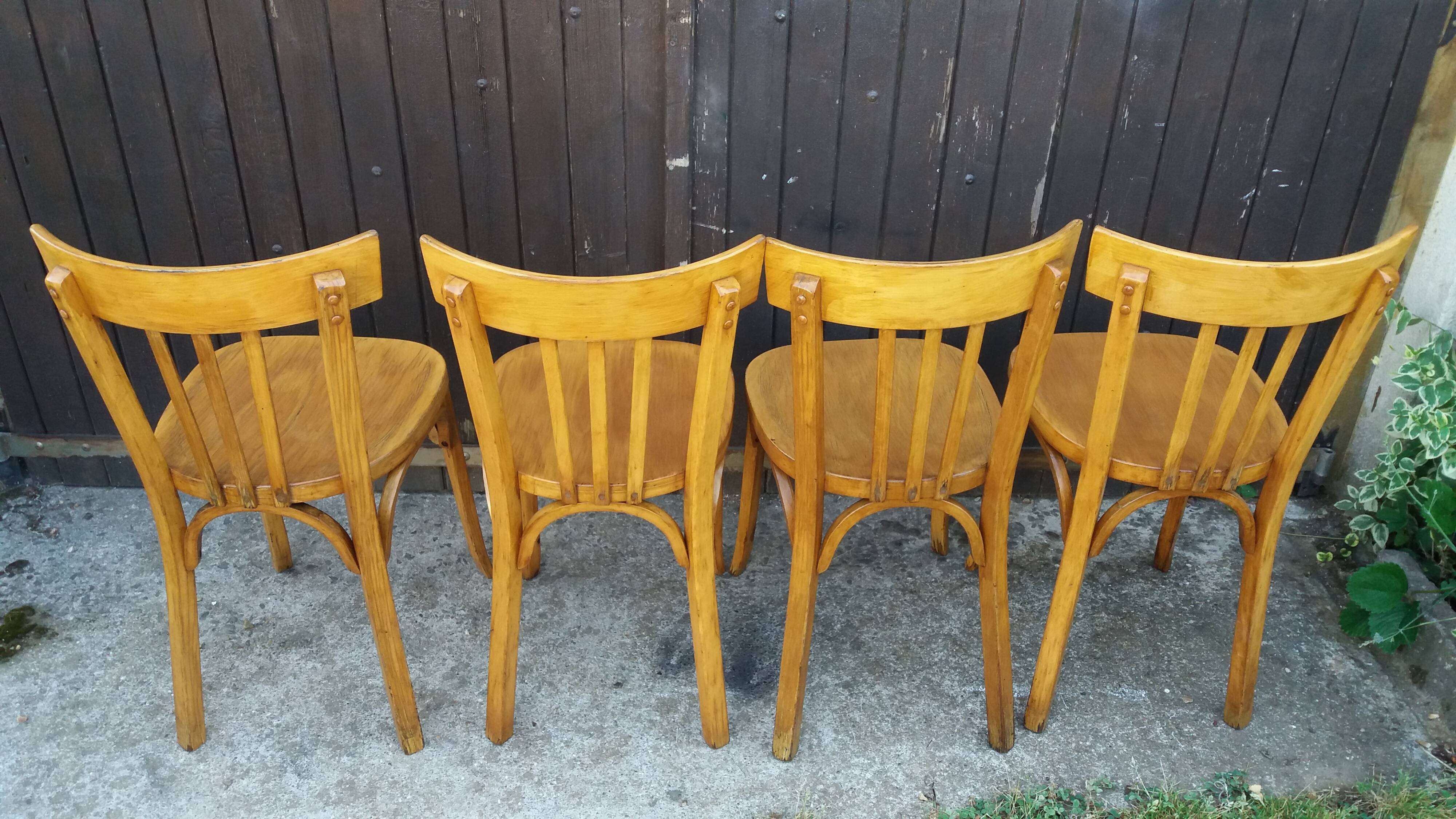 Set of 4 Baumann bistro chairs