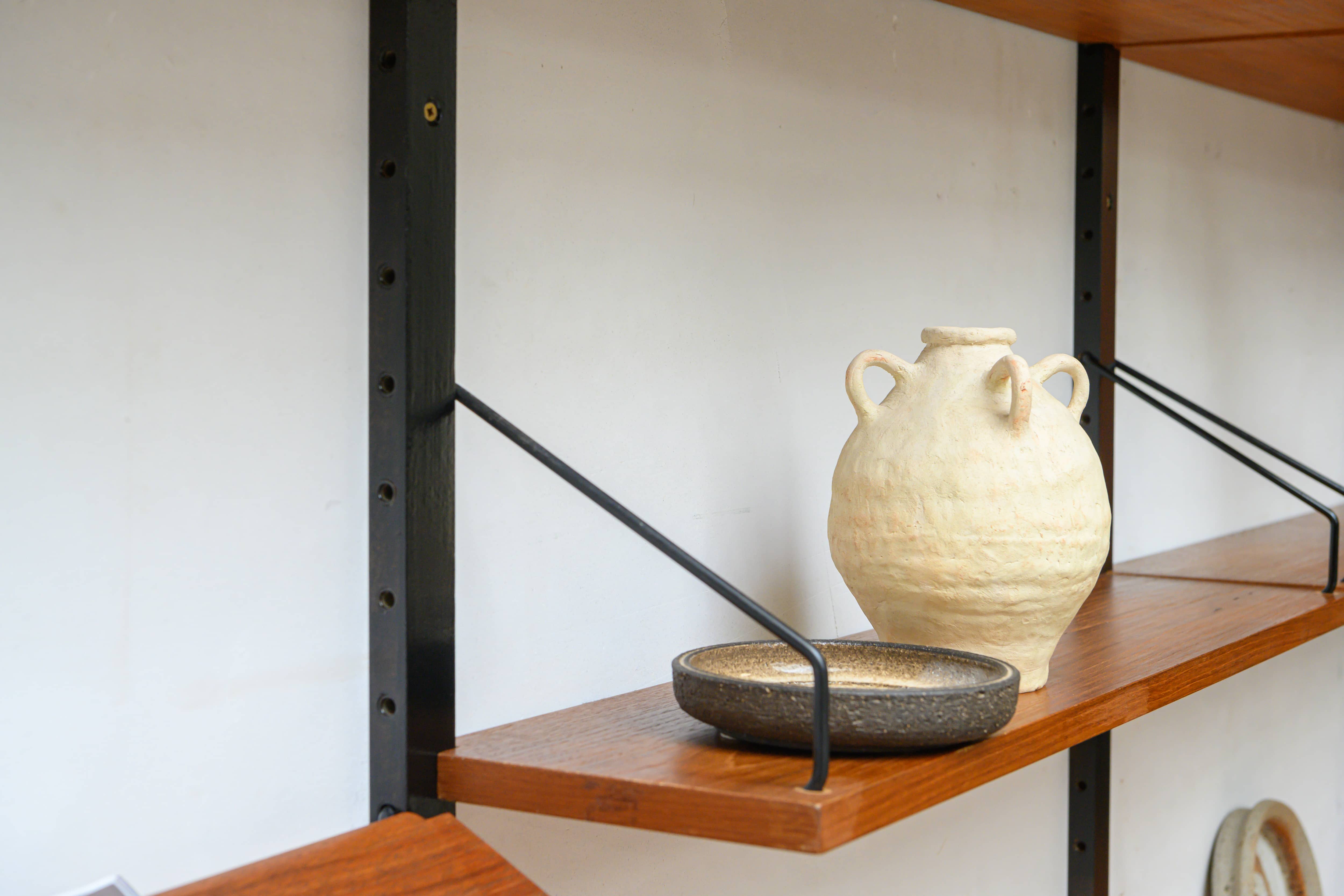 Unité murale modulaire scandinave en teck par Poul Cadovius pour Royal System, Danemark Années 1960