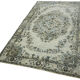 Tapis tissé à la main unique oriental années 1980 160 cm x 265 cm tapis bleu