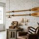 Paire de rames anciennes en bois