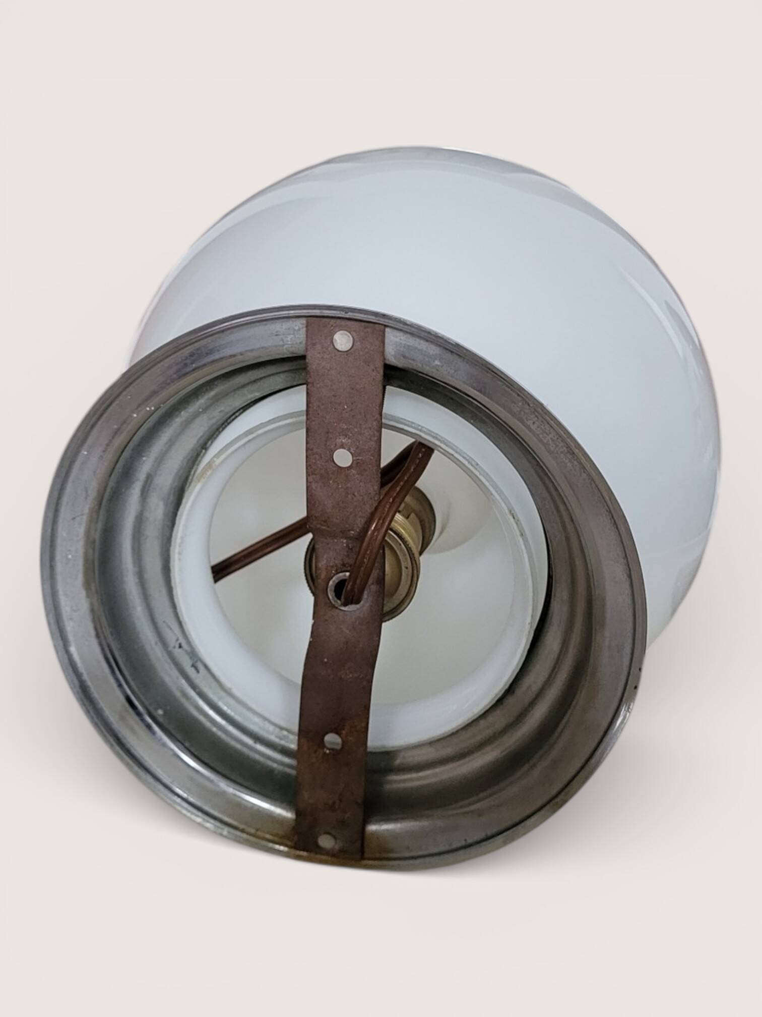 1950s Glass Globe Ceiling Light