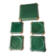 Ceramic trivets and glasses from Poët-Laval. Vintage