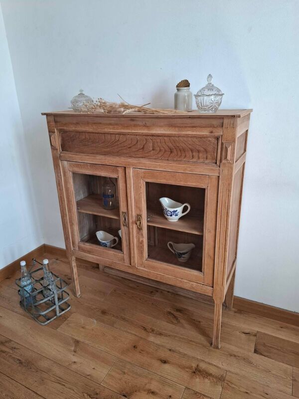 Joli haut de buffet vitrine esprit campagne