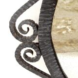 1930 hammered metal mirror