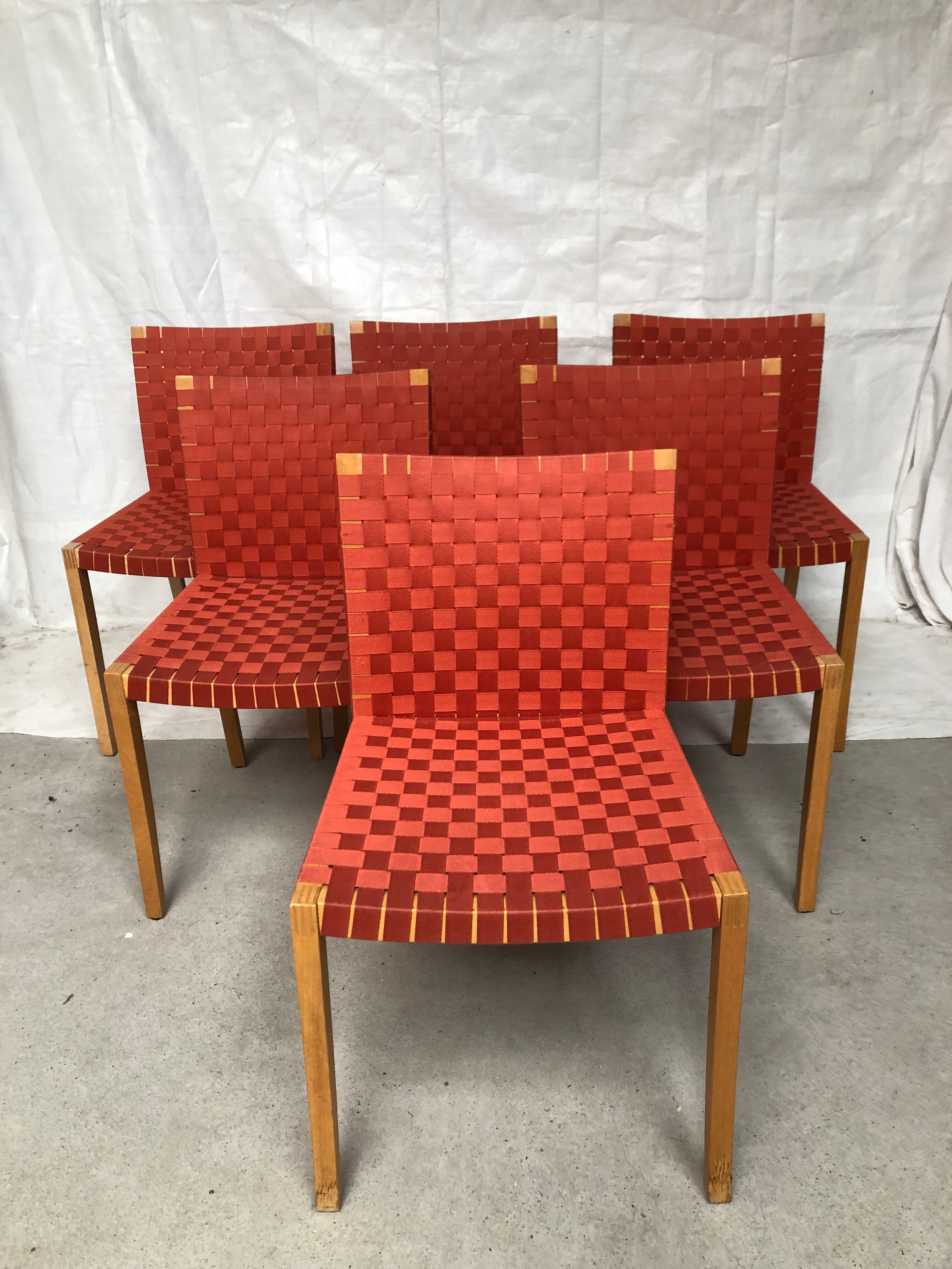 Peter Maly's 737 red chairs for vintage Thonet