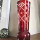 Carved Bohemian crystal vase