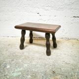 Turned wooden footrest