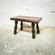 Turned wooden footrest