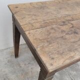 Old rustic farm table in solid oak 19th - 1m12