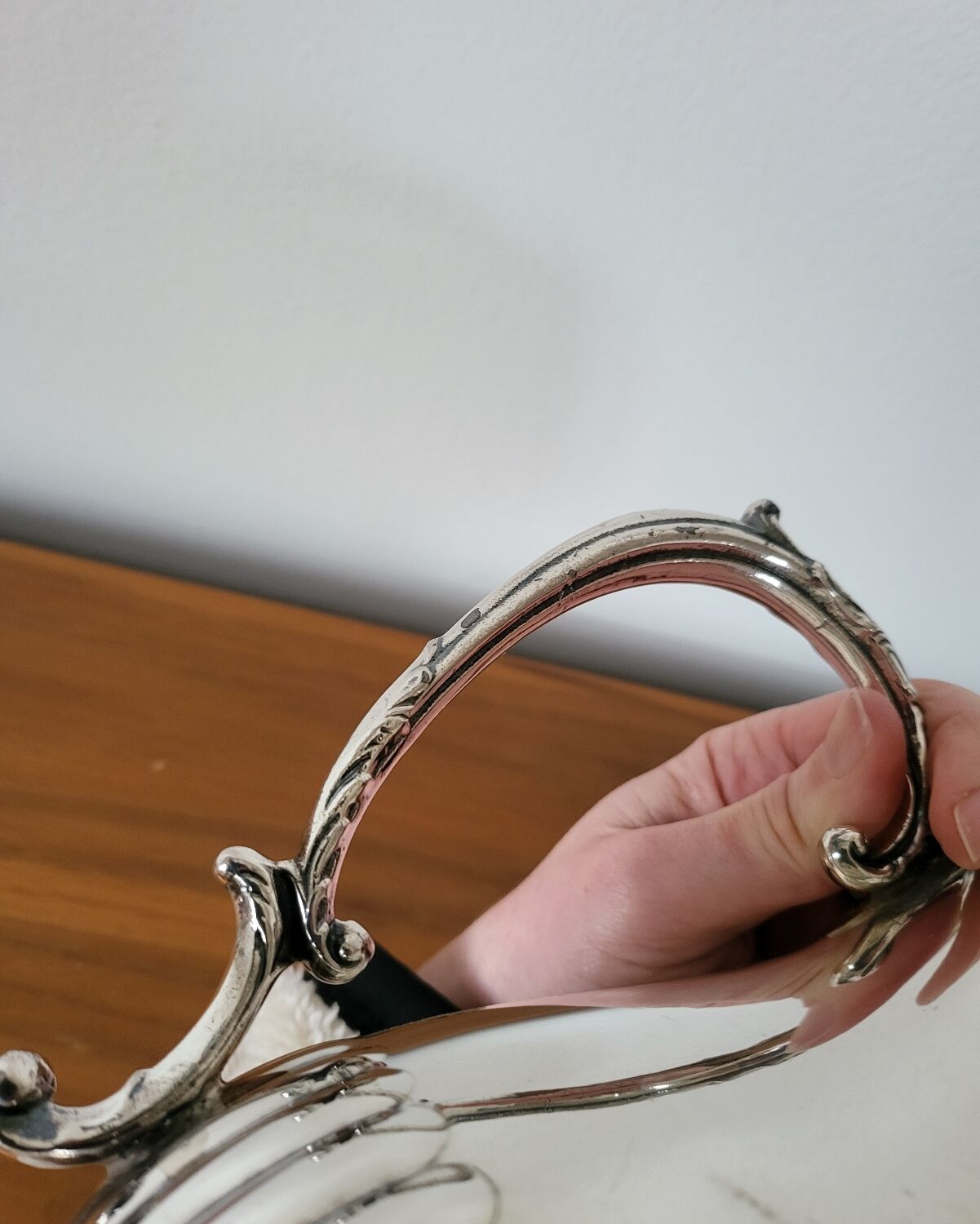 Old Silver-Plated Metal Jug