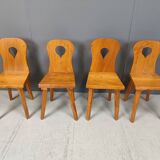 Vintage brutalist dining chairs, 1960s