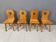 Vintage brutalist dining chairs, 1960s