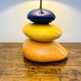 Galet François Châtain Lamp – Blue, Yellow and Orange Design – 60 cm