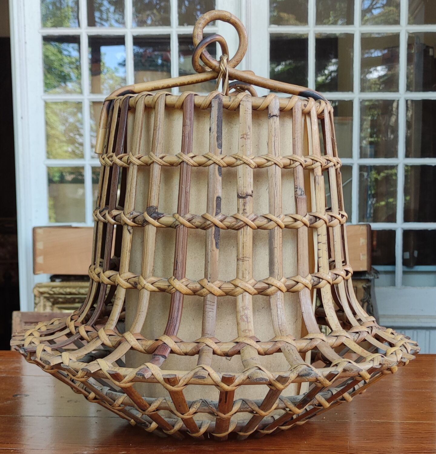 Large rattan suspension in the 1960s