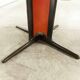 Baumann Diese table and 6 armchairs, Pagnon Pelhaître design, Wenge and red color,