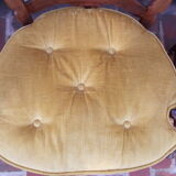 Pair of Provençal-style armchairs seaters in straw