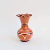 Enamelled terracotta vase