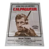 An original movie poster folded The Alpagueur Belmondo Bruno Cremer year 1976