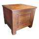 Deep vintage teak wooden chest old Tijori