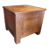 Deep vintage teak wooden chest old Tijori