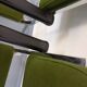 Pair of vintage armchairs in fabric and chrome from the 1970s.
