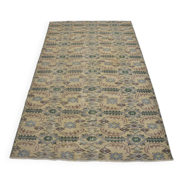 Geometric Vintage Oushak Floor Rug sku 1563