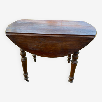 Table ronde ancienne rabattable