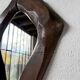 Brutalist wooden mirror 1900