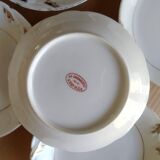 Coffee cups and sugar bowl, Old Paris Empire porcelain, Vve BARES