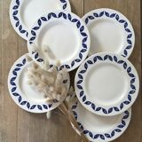 Blue leaf dessert plates