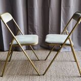 Pair of folding theatre chairs