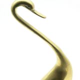 Large brass swan