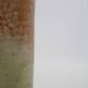Brown ceramic tube vase signed Roger Jacques under the base