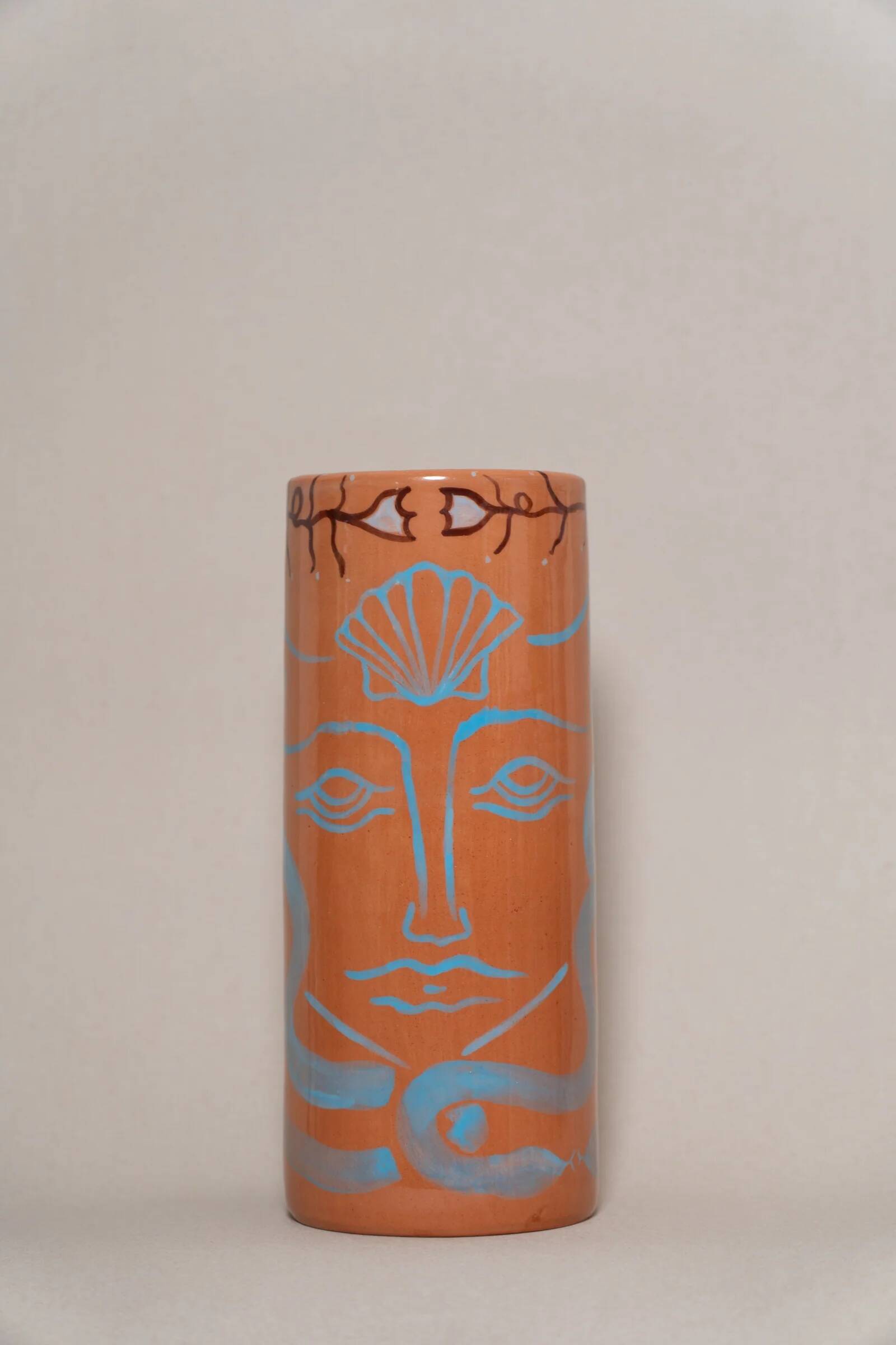 Medusa - Terracotta ceramic vase