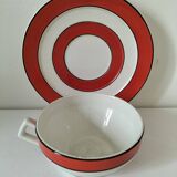 Vintage Art Deco cup and saucer – Sarreguemines