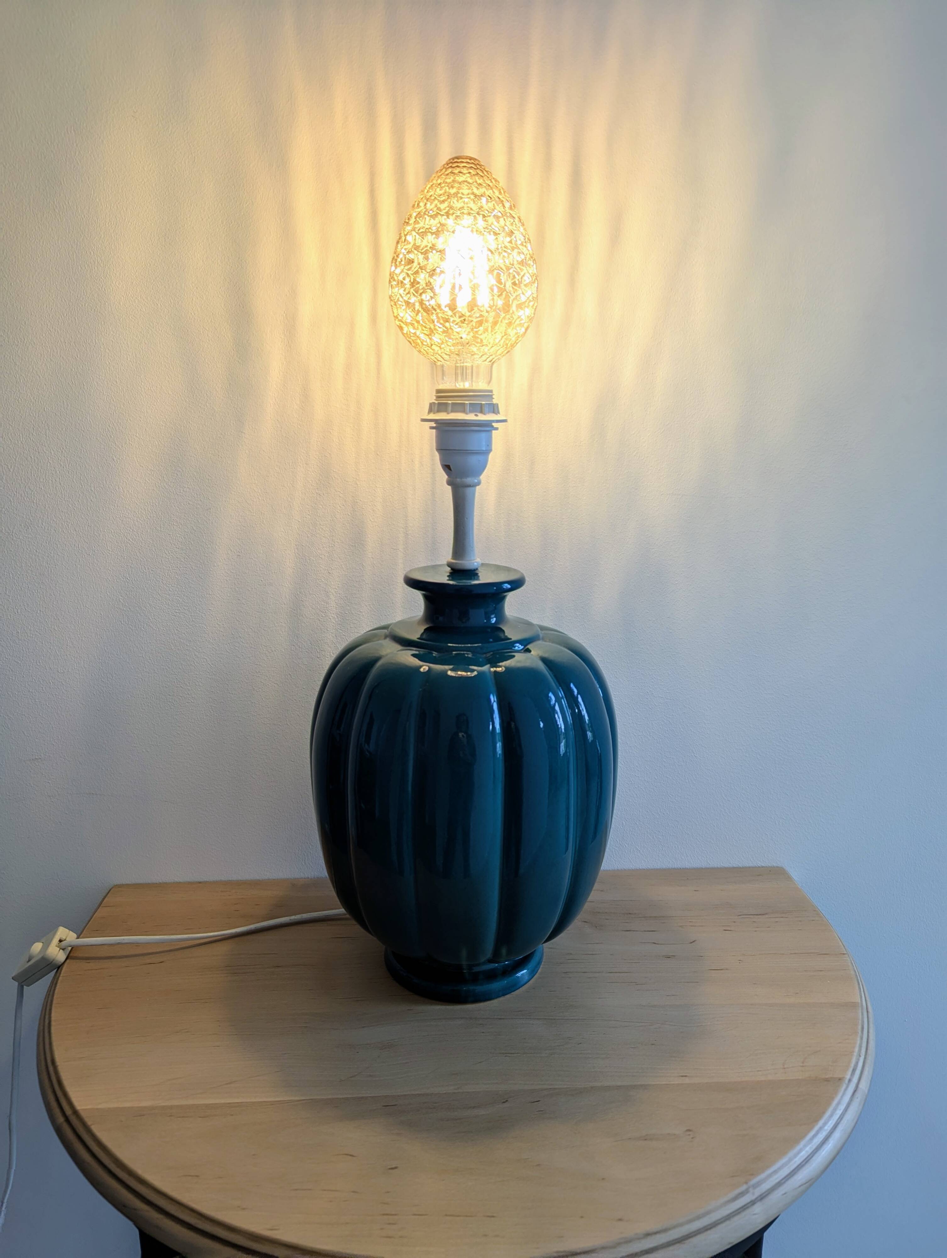 Deschuytener green ceramic lamp base