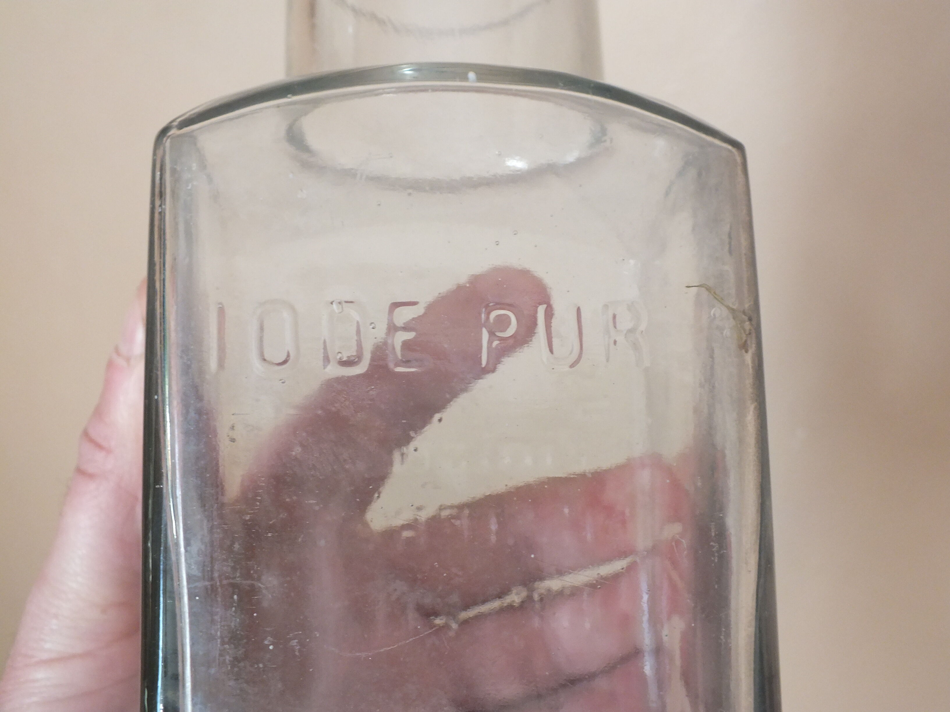 Set of 4 bottles with iode and ancient tissier le conquet seaweed